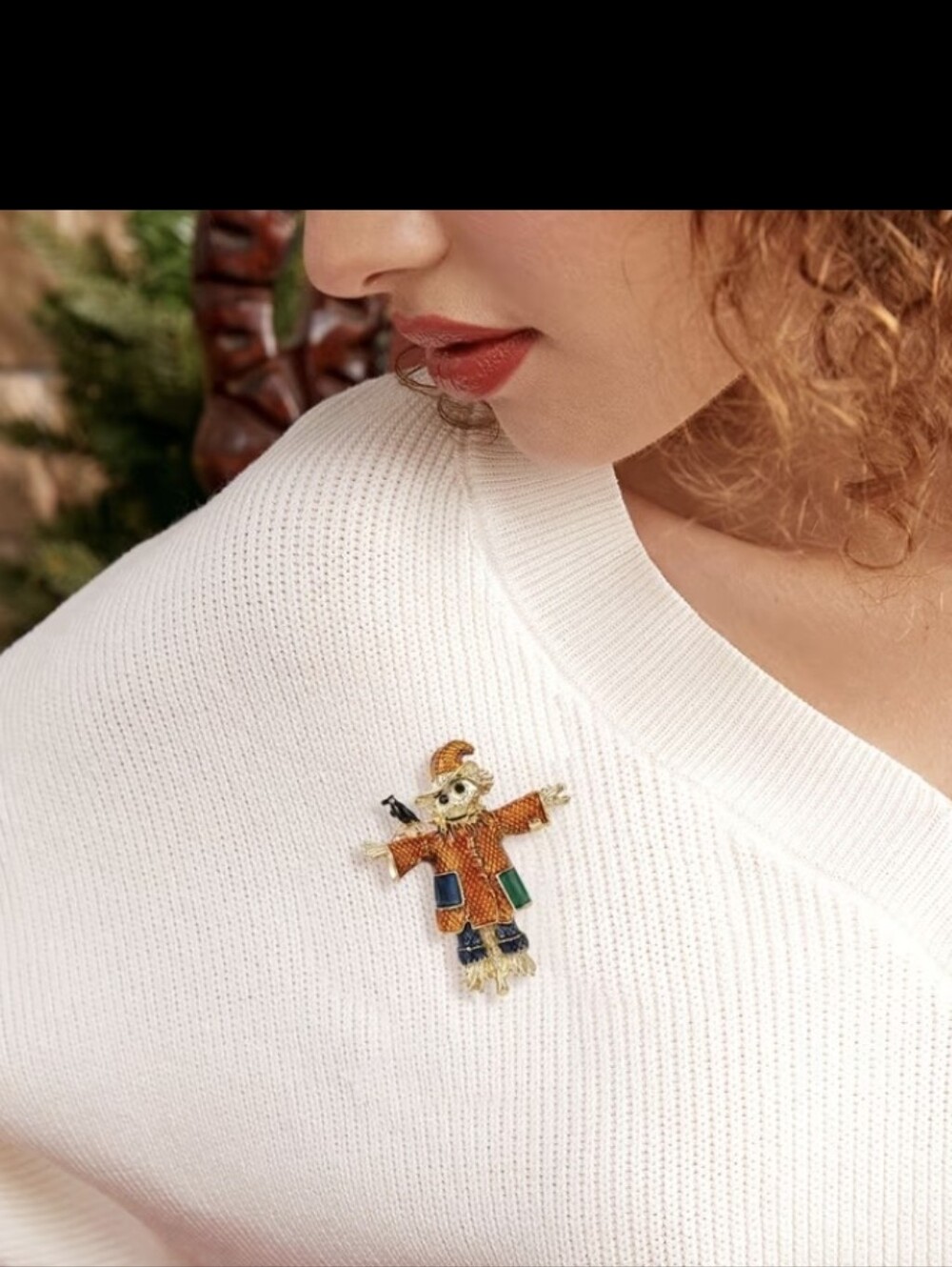Scarecrow Fall Decor Brooch NEW - Picture 5 of 13